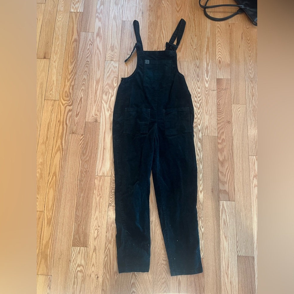 Lucy & Yak Corduroy Dungarees US 4/UK 8 - dyed Dark Blue/Almost Black